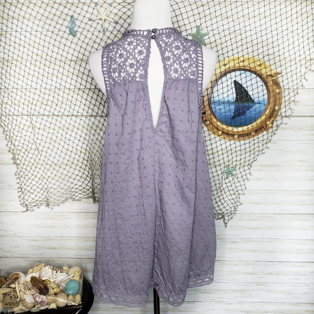 Free People swiss dot crochet lace high ne… - Picture 7 of 15